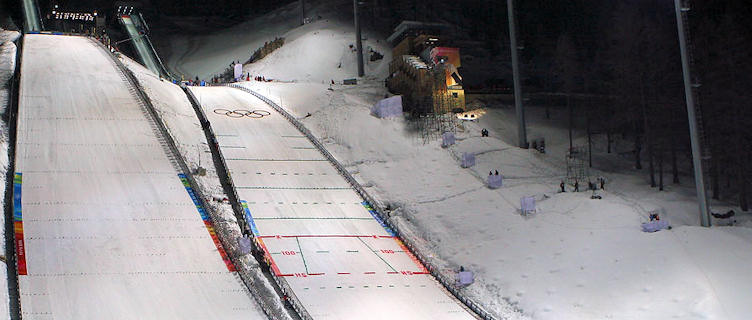 Ski jumps in Pragelato