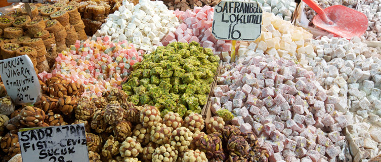 Turkish delight on sale in Istanbul