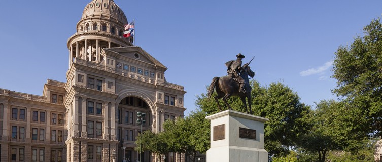 Austin's pink-hued Capitol building