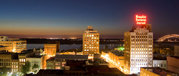 Memphis skyline at night