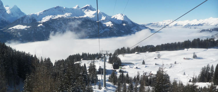 Mountain peaks in the Haslital region