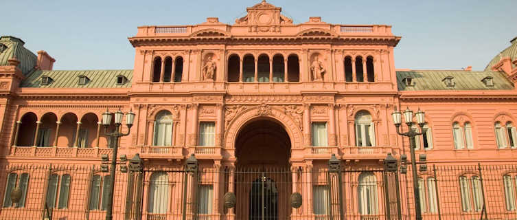 The Casa Rosade, in Plaza de Mayo, Buenos Aires