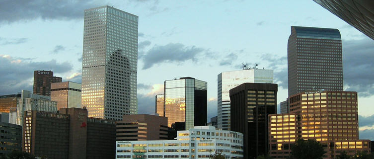 Denver skyline from the Denver Art Museum