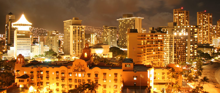 Honolulu at night