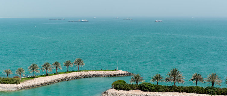 Azure seas off Doha, Qatar