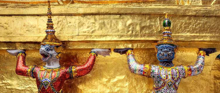 Yakshas (demon guards) at Wat Phra Kaeo, Bangkok