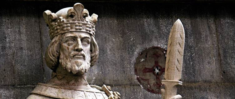 King statue with a spear, Cologne Cathedral