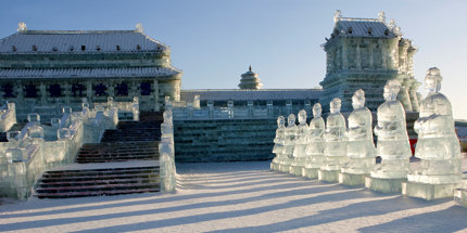 Marvel at towering ice sculptures in China