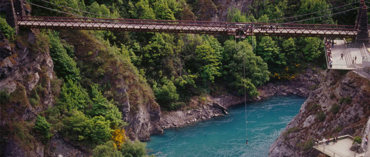 Queenstown's first bungee jump site at Kawarau Bridge