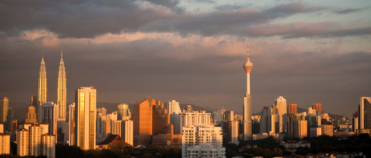 Kuala Lumpur city skyline at dusk