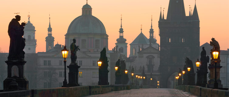 A view from the Charles Bridge over Prague