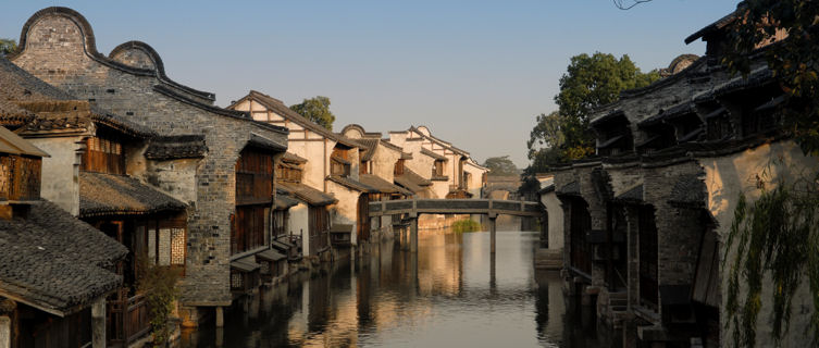 Houses on a canal, Hangzhou