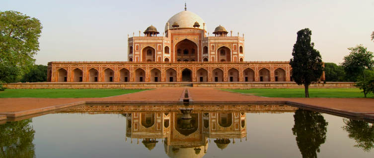 Lake and gerdens at Humayun's tomb, Delhi