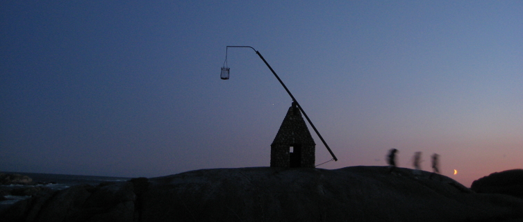 A vippefyr lighthouse at Verdens Ende, Norway