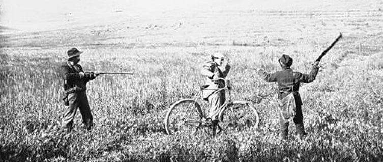 Annie staged this photograph to illustrate her lectures