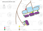 Barcelona Airport map