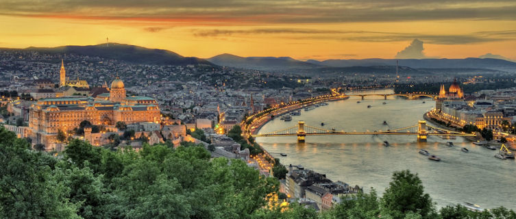 Looking over Budapest from Castle Hill