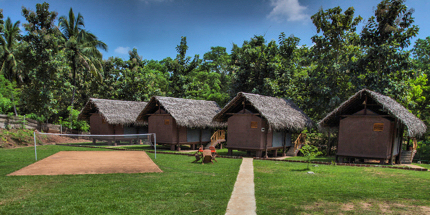 Stay in glamping-style jungle cabanas 