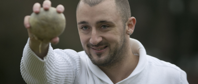 Garry McClay threw the longest distance during the competition