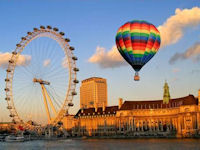 London Eye at sunset