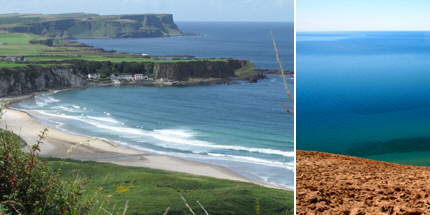 Unspoilt beaches at White Park Bay and Lake Michigan