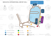 Newcastle International Airport map