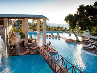 The hotel's three swimming pools overlook the sea