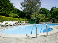 The hotel's pool is a welcome surprise