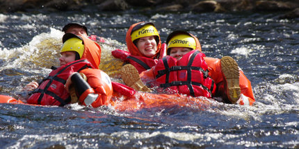 Have a go at surfing the rapids, without a raft