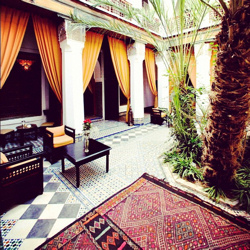 The colourful courtyard of Riad Si Said