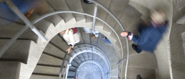 Staircase in the seven-storey operation centre