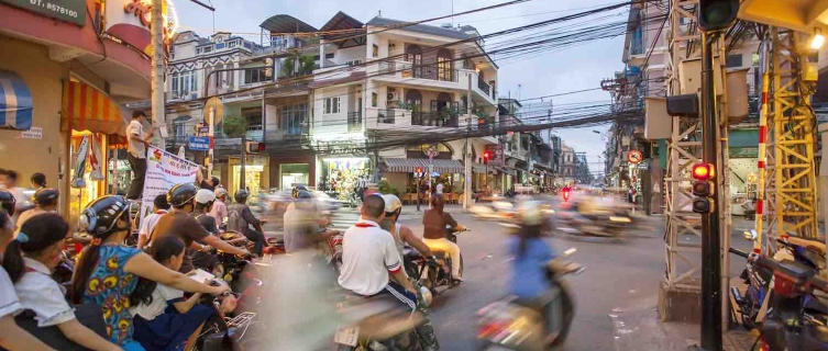 The busy streets of Ho Chi Minh