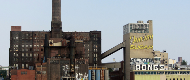 The iconic Domino Sugar Factory now sits empty