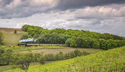 The Whitby to Pickering carves through the North Yorkshire Moors