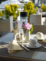 Dine al fresco for breakfast and dinner