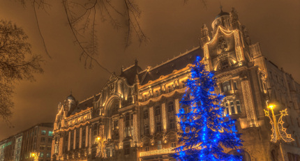 Budapest lights up at night