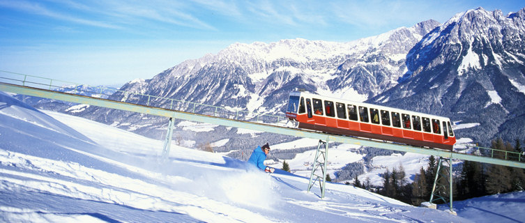 Ride on the funicular in Ellmau