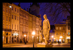 Relax in Lviv's pretty Market Square