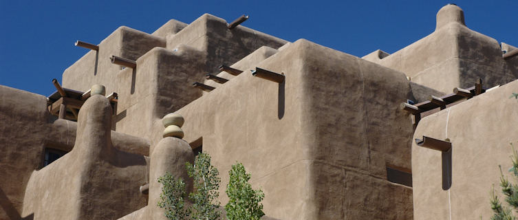 Adobe buildings, Sante Fe, New Mexico