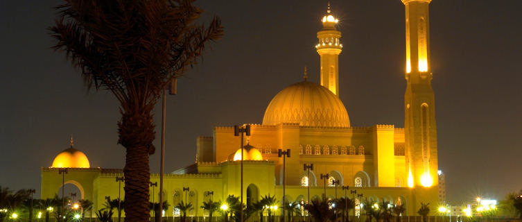 Al-Fateh Grand Mosque at night, Bahrain