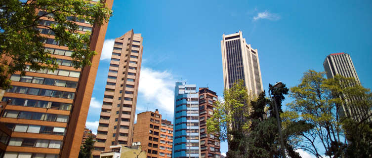 Blue skies in Bogota, Colombia