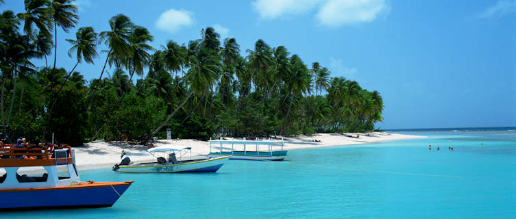 Boats moored at Pigeon Point, Trinidad