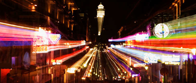 Bourbon Street at night, Louisiana