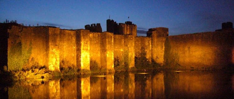 Caerphilly Castle near Cardiff