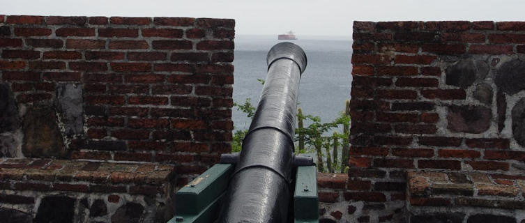 Cannon at Statia Fort, St Eustatius