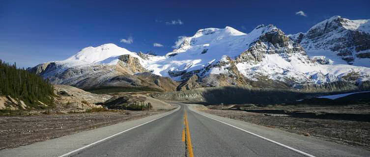 Drive along Alberta's Icefields Parkway