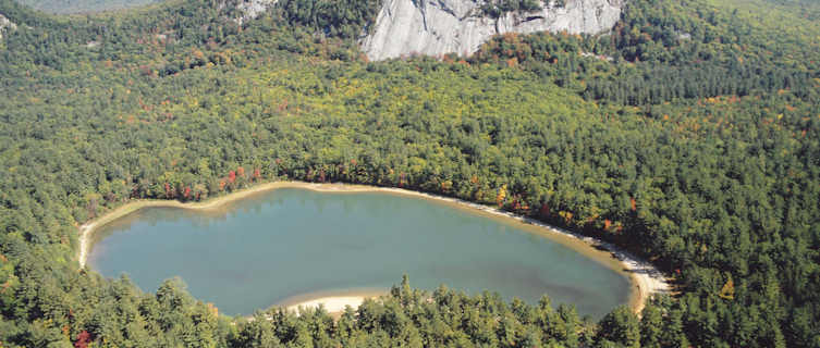 Echo Lake is a popular fishing spot in New Hampshire