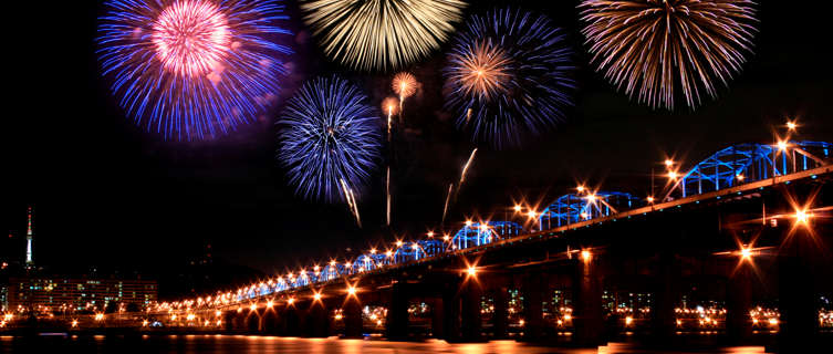 Fireworks over Seoul, South Korea