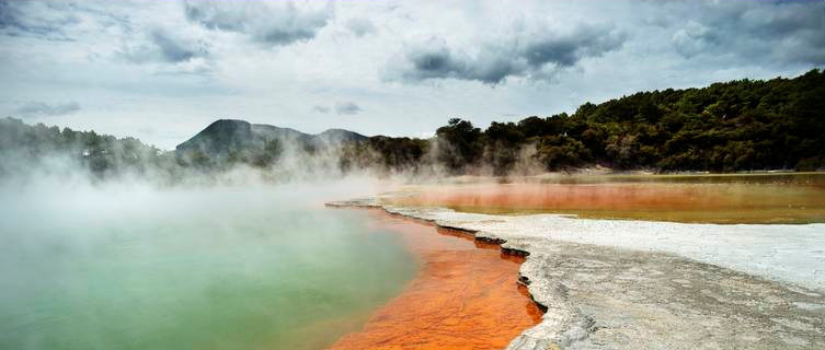 Geothermal lakes at Rotorua, New Zealand