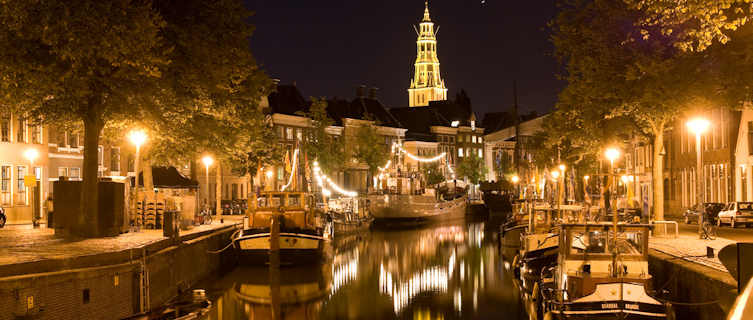 Groningen at night, Netherlands